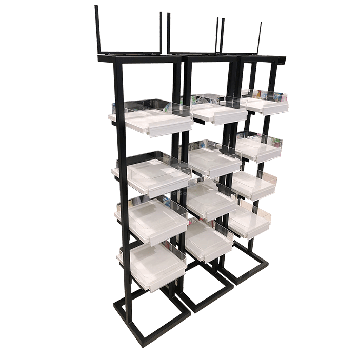 4-Tier Steel Grocery Store Racks