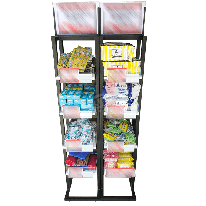 4-Tier Steel Grocery Store Racks