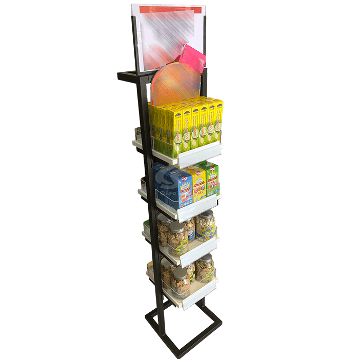 4-Tier Steel Grocery Store Racks