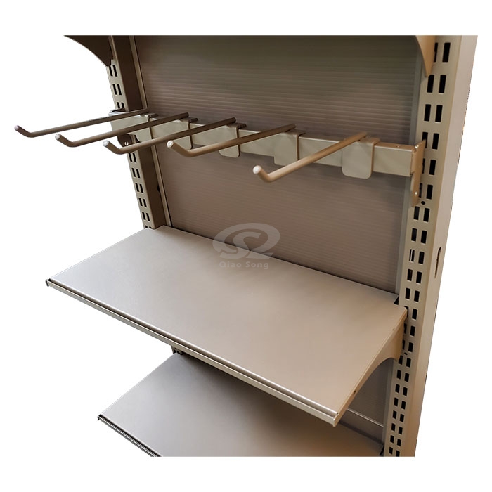 Multi-Function Display Shelving with Hooks and Shelves