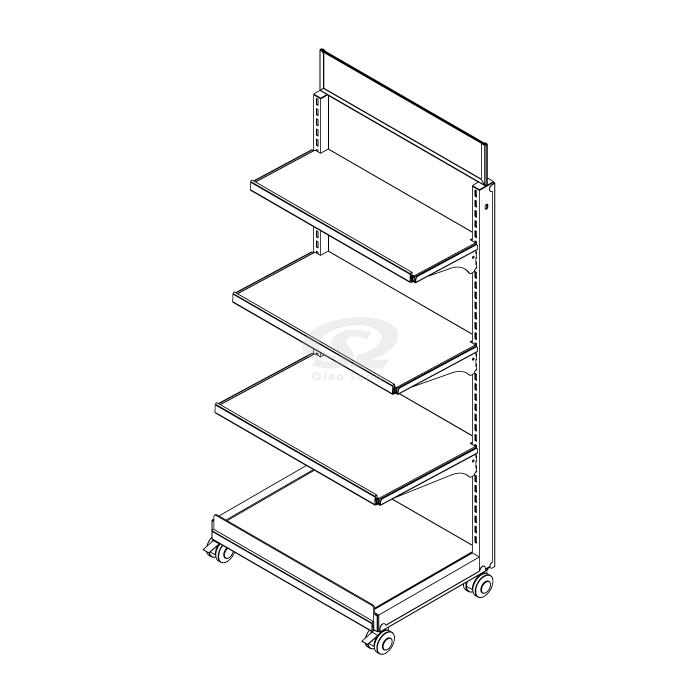 Strong Construction Display Shelving with Easy Movement  