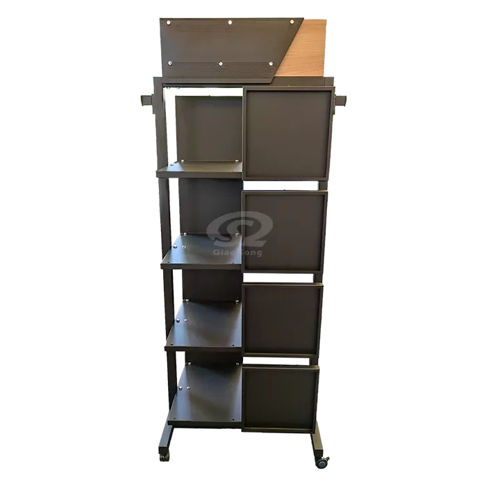 Custom 4-Layer Boutique Garment Display Stand with POP