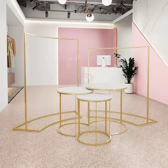 Golden Round Display Rack