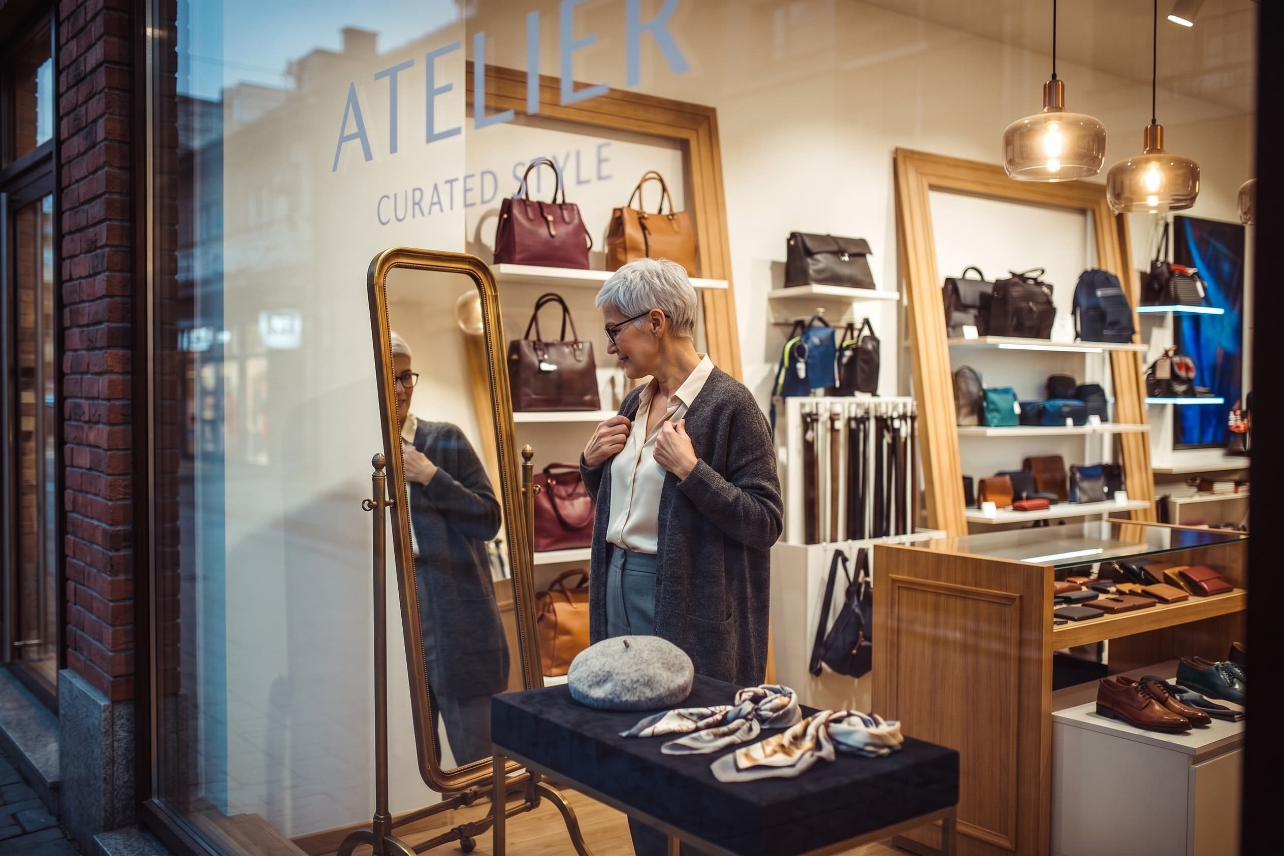 Clothing store display design layout