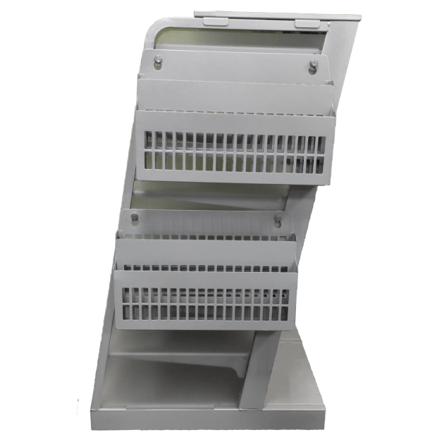 Multi-Layer Newspaper Display Stand,Fits Tabloid-size Papers-Silver  _4_.png