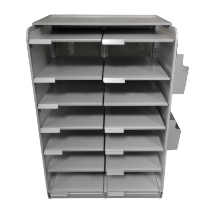 Multi-Layer Newspaper Display Stand,Fits Tabloid-size Papers-Silver  _1_.png