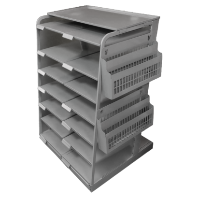 Multi-Layer Newspaper Display Stand,Fits Tabloid-size Papers-Silver _3_.png
